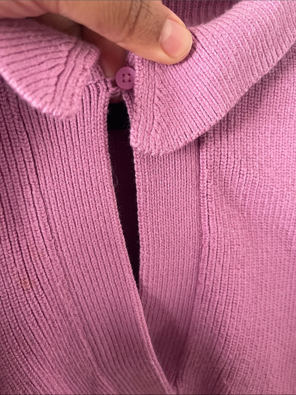lululemon athletica Pink Collared Cropped Merino-Blend Sweater - Picture 7 of 9